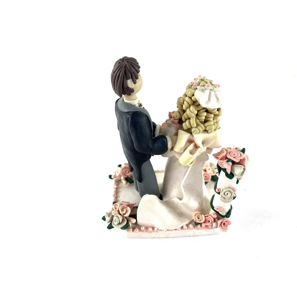 Giftware Art Cake Wedding Topper Figurine Inklings Papel Detailed Unique Vtg